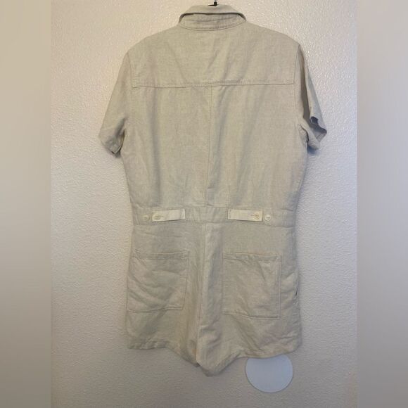 OUTERKNOWN S.E.A. SUIT coveralls boiler room JUMPSUIT NATURAL tan linen blend XS - Picture 4 of 14